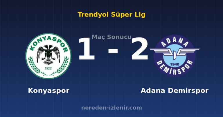 Konyaspor 1-2 Adana Demirspor