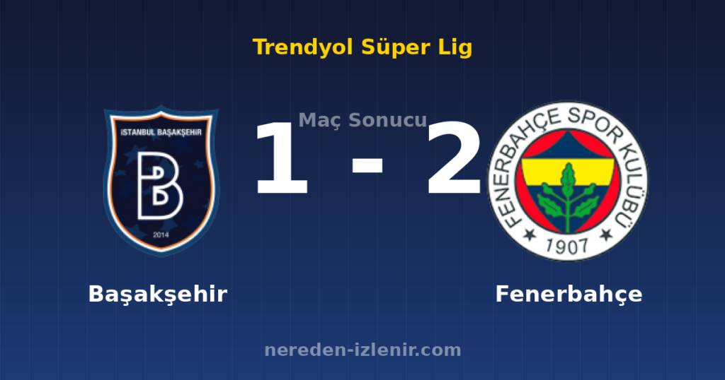 Başakşehir 1-2 Fenerbahçe