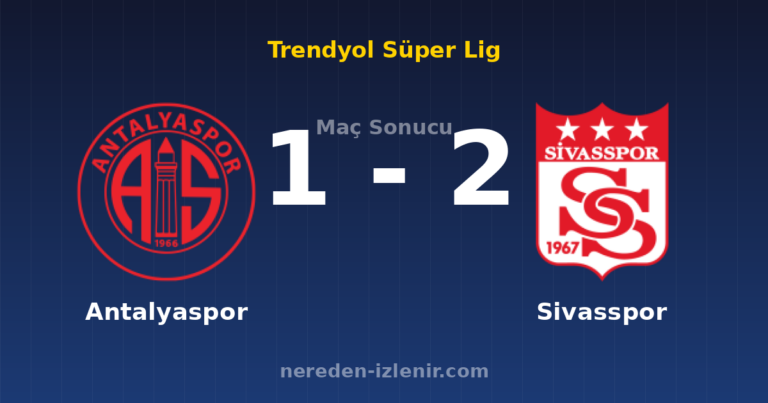 Antalyaspor 1-2 Sivasspor