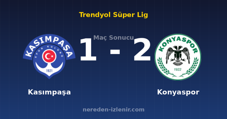 Kasımpaşa 1-2 Konyaspor