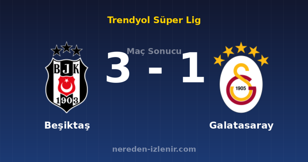 Beşiktaş 3-1 Galatasaray