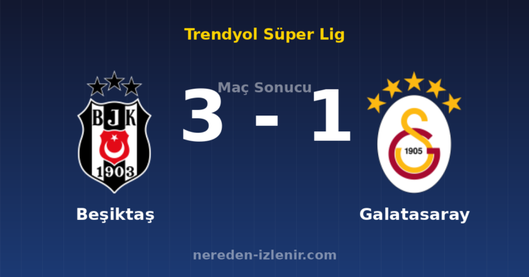 Beşiktaş 3-1 Galatasaray