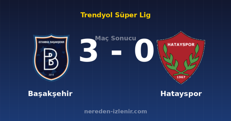 Başakşehir 3-0 Hatayspor