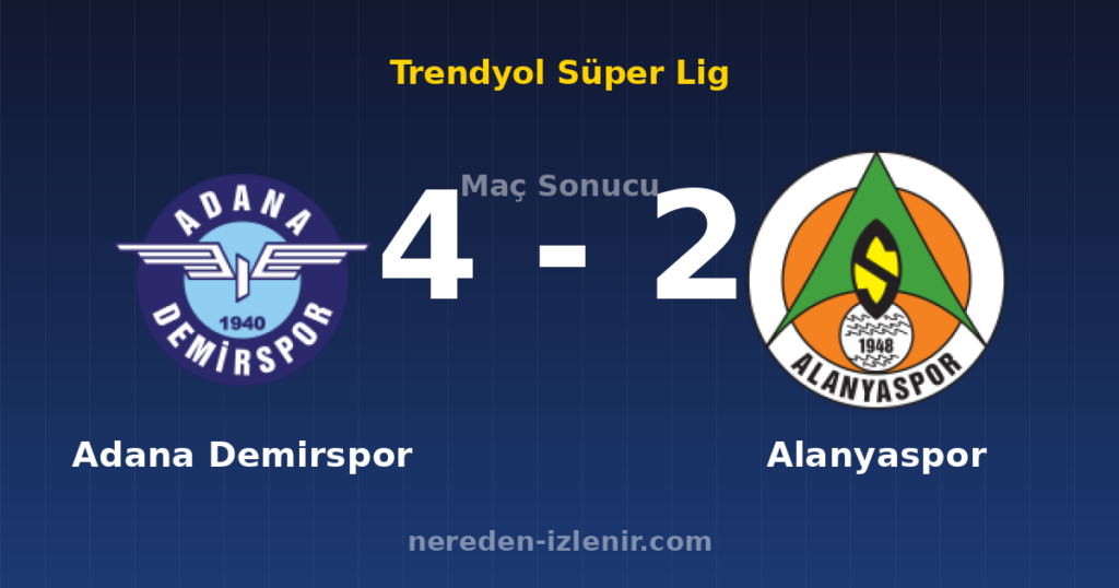 Adana Demirspor 4-2 Alanyaspor