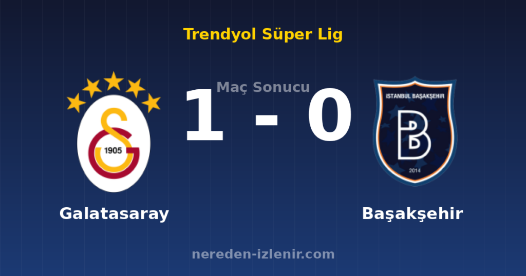 Galatasaray 1-0 Başakşehir