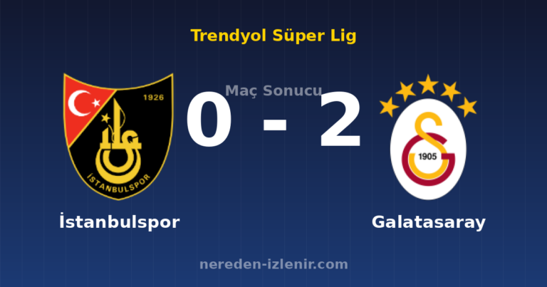 İstanbulspor 0-2 Galatasaray