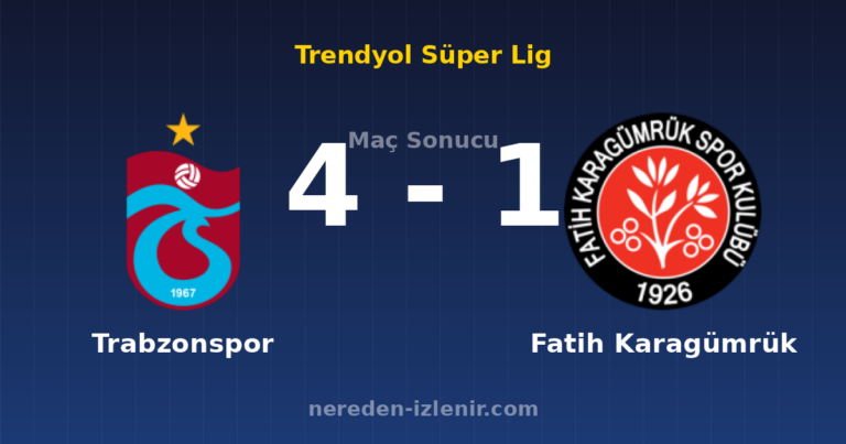 Trabzonspor 4-1 Fatih Karagümrük