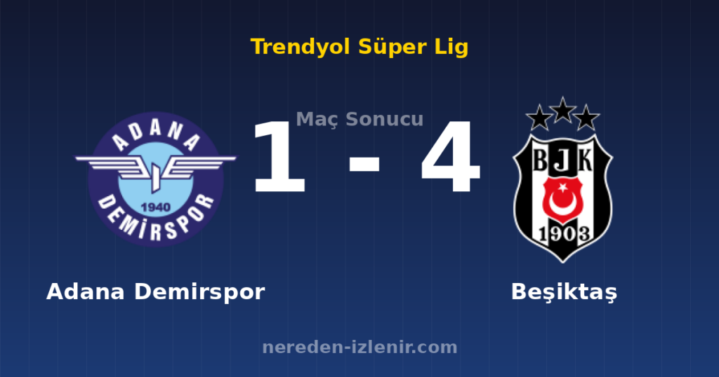 Adana Demirspor 1-4 Beşiktaş