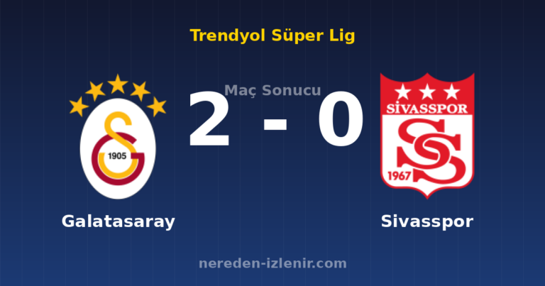 Galatasaray 2-0 Sivasspor