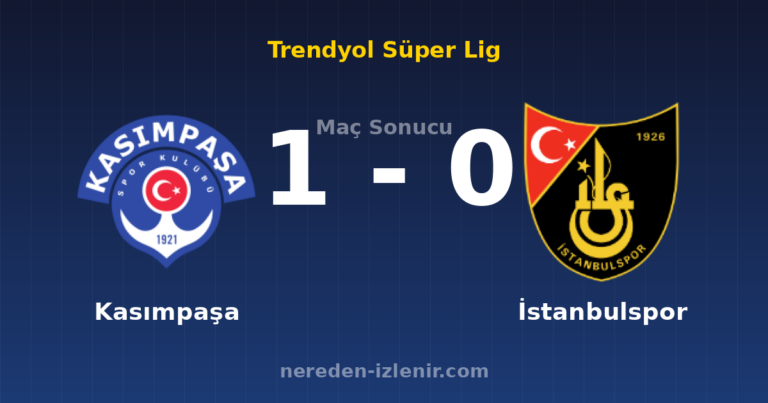 Kasımpaşa 1-0 İstanbulspor