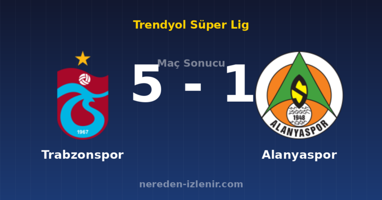 Trabzonspor 5-1 Alanyaspor