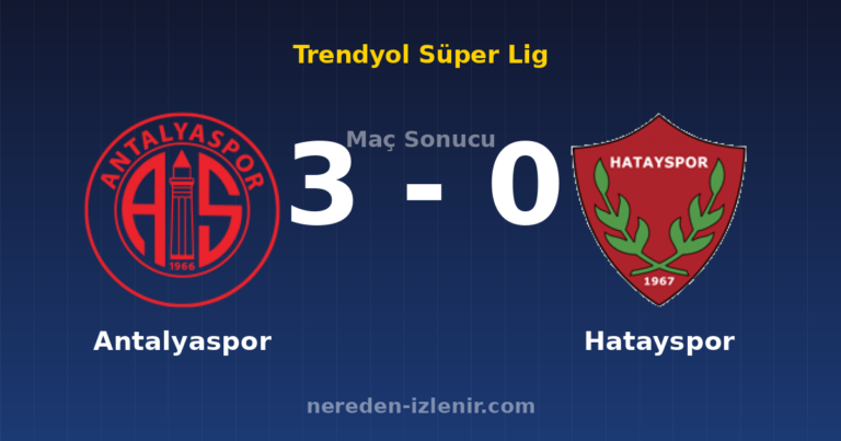 Antalyaspor 3-0 Hatayspor