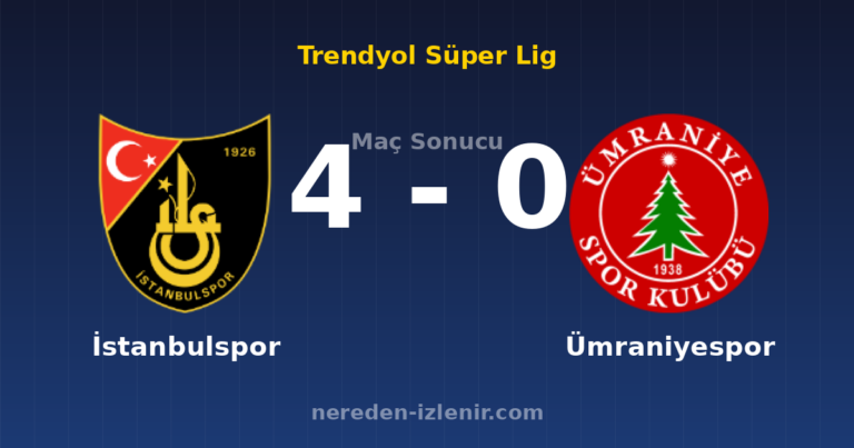 İstanbulspor 4-0 Ümraniyespor