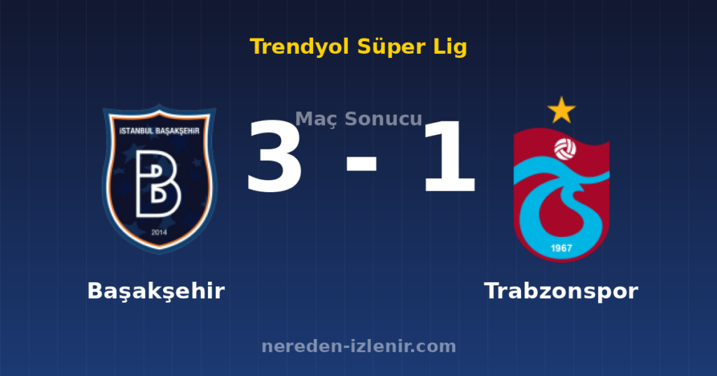 Başakşehir 3-1 Trabzonspor