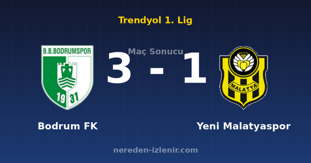 Bodrum FK 3-1 Yeni Malatyaspor