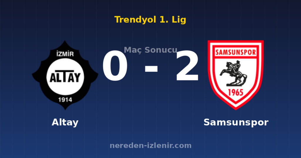 Altay 0-2 Samsunspor