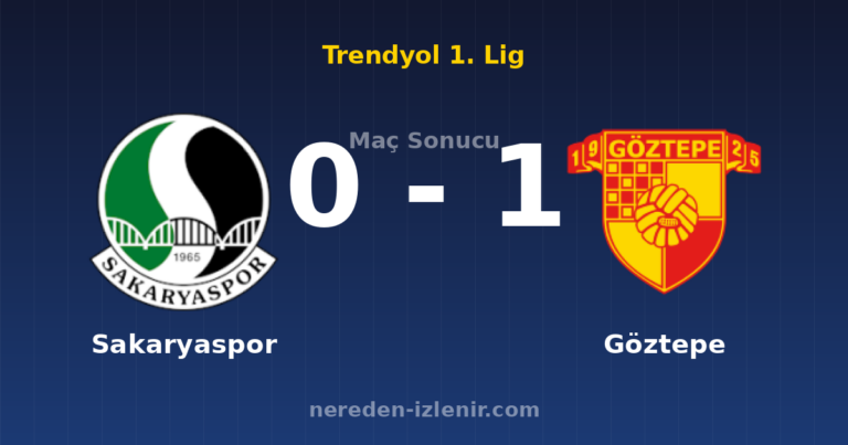 Sakaryaspor 0-1 Göztepe