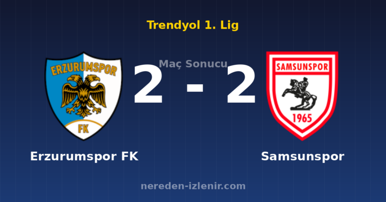 Erzurumspor FK 2-2 Samsunspor