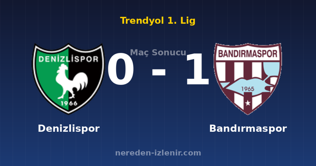 Denizlispor 0-1 Bandırmaspor