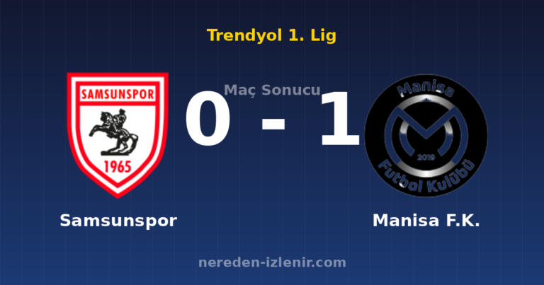 Samsunspor 0-1 Manisa F.K.