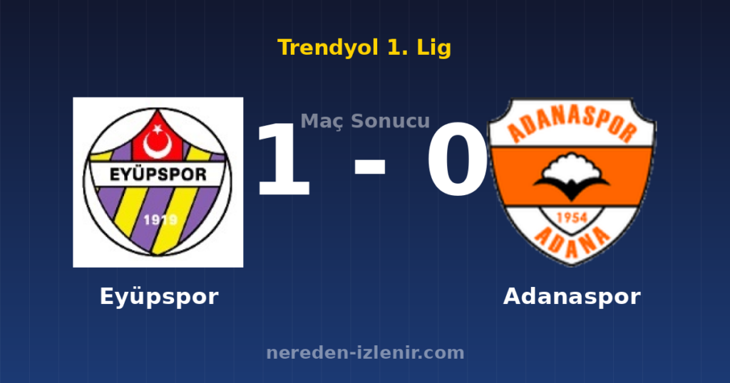 Eyüpspor 1-0 Adanaspor