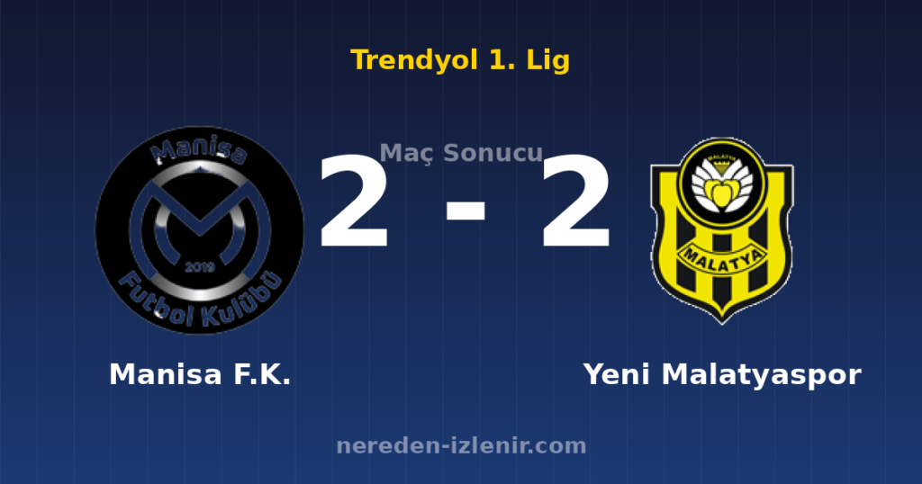 Manisa F.K. 2-2 Yeni Malatyaspor