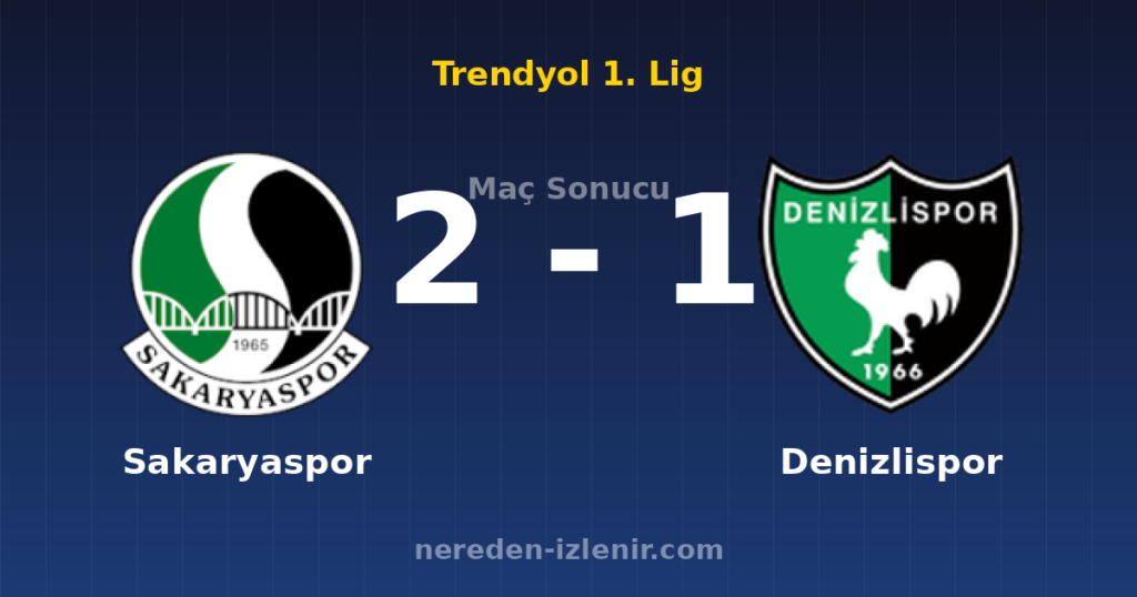 Sakaryaspor 2-1 Denizlispor