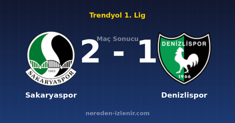 Sakaryaspor 2-1 Denizlispor