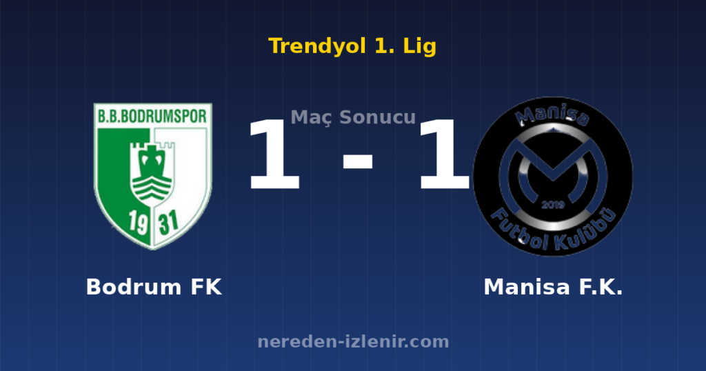 Bodrum FK 1-1 Manisa F.K.