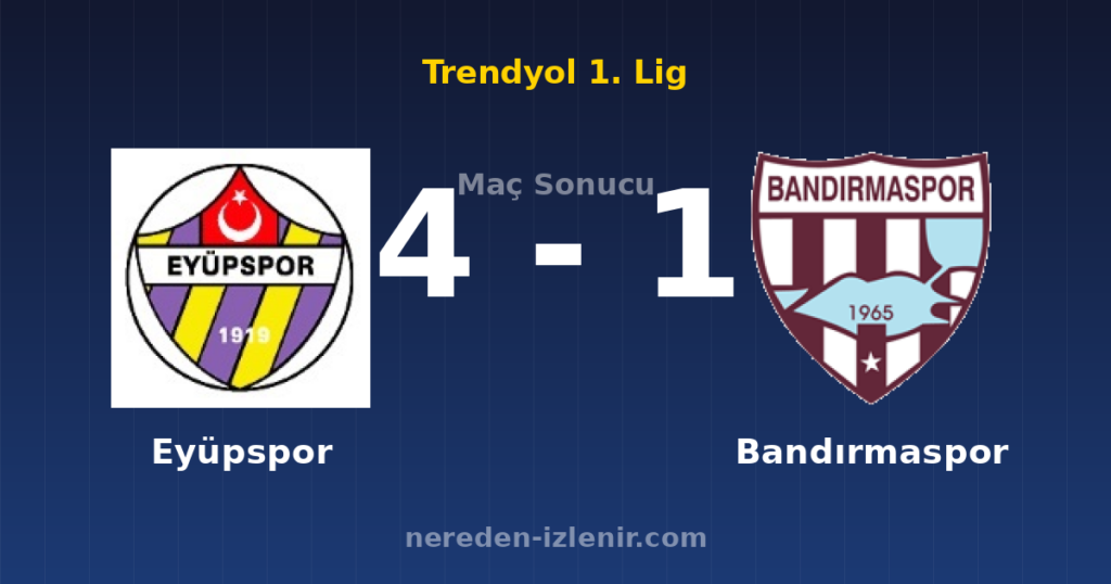 Eyüpspor 4-1 Bandırmaspor