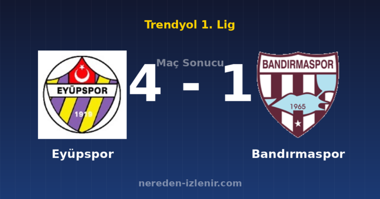 Eyüpspor 4-1 Bandırmaspor