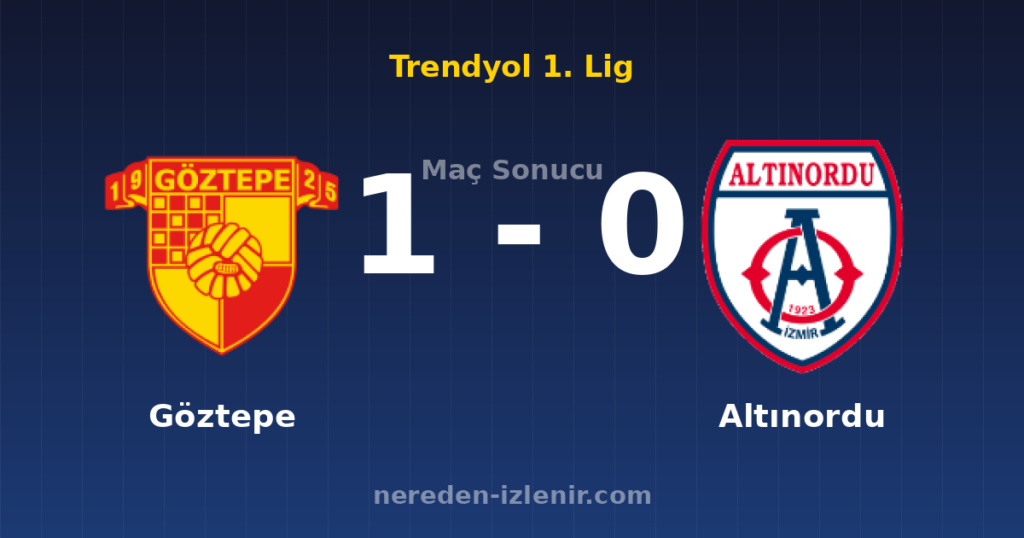 Göztepe 1-0 Altınordu