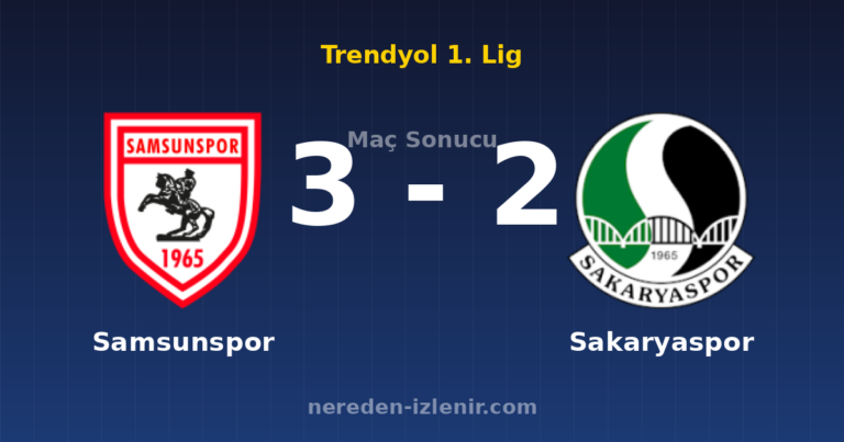 Samsunspor 3-2 Sakaryaspor