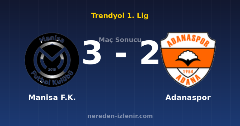 Manisa F.K. 3-2 Adanaspor