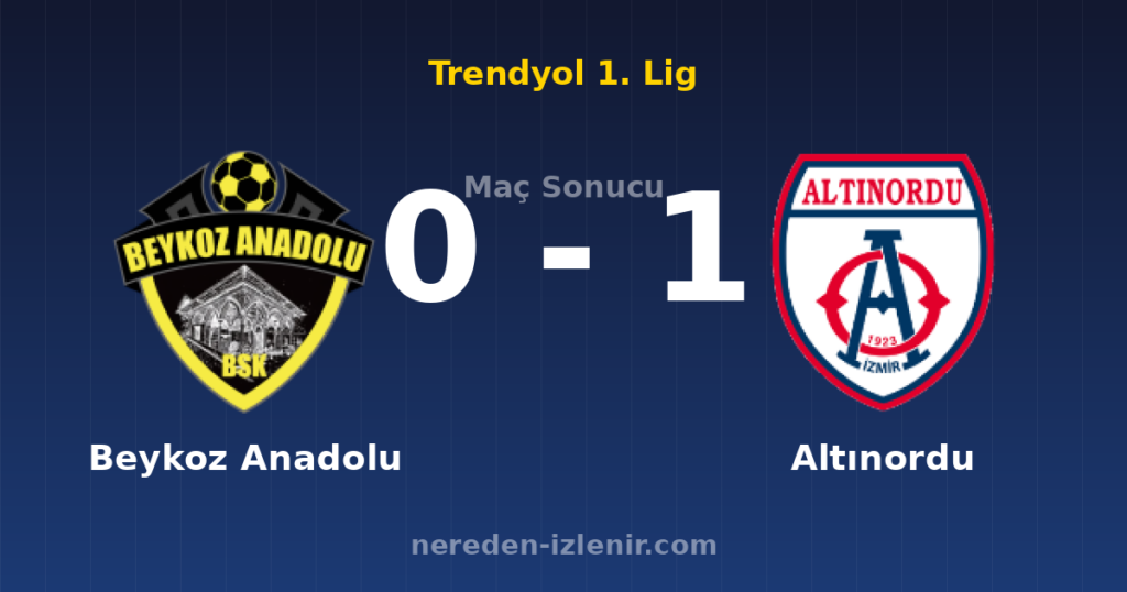 Beykoz Anadolu 0-1 Altınordu
