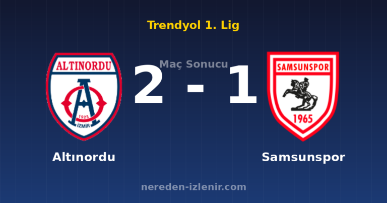 Altınordu 2-1 Samsunspor