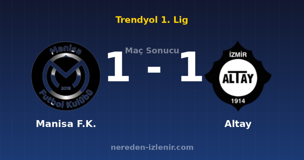 Manisa F.K. 1-1 Altay