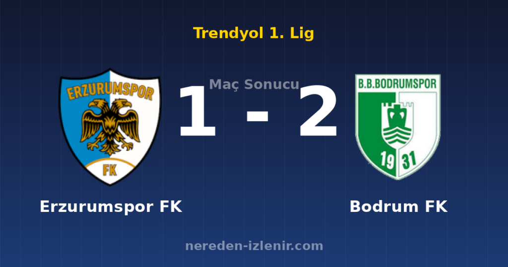 Erzurumspor FK 1-2 Bodrum FK