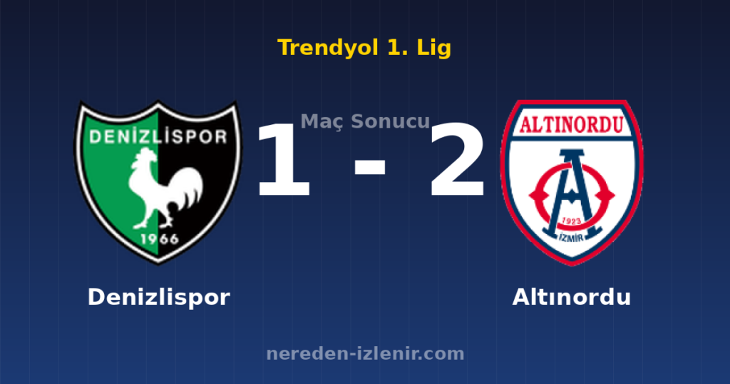 Denizlispor 1-2 Altınordu