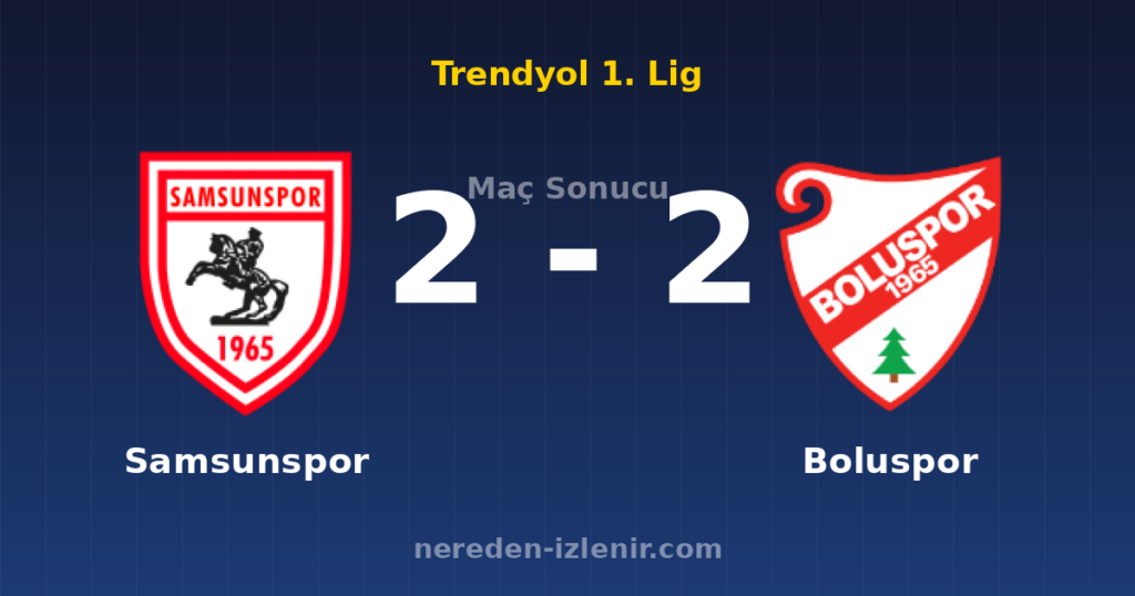 Samsunspor 2-2 Boluspor
