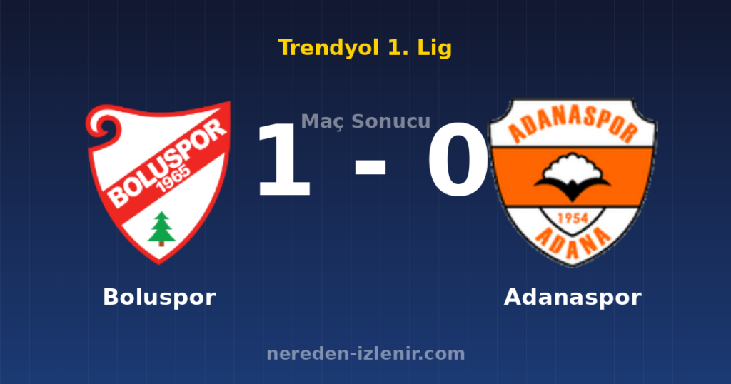 Boluspor 1-0 Adanaspor