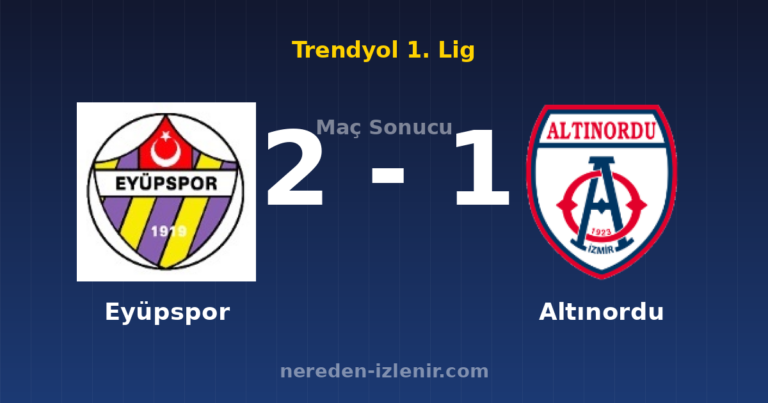 Eyüpspor 2-1 Altınordu