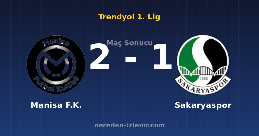 Manisa F.K. 2-1 Sakaryaspor