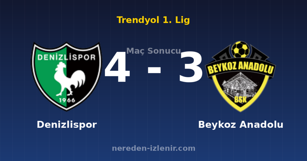 Denizlispor 4-3 Beykoz Anadolu