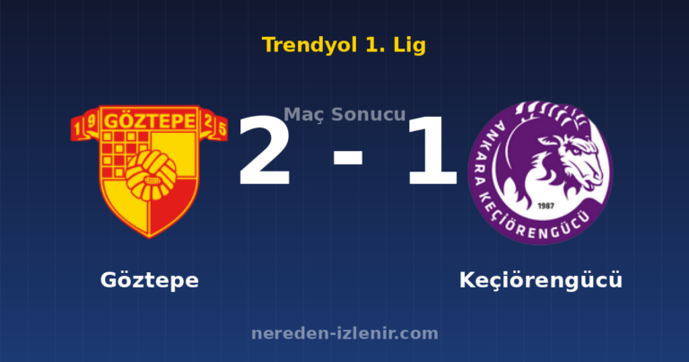 Göztepe 2-1 Keçiörengücü