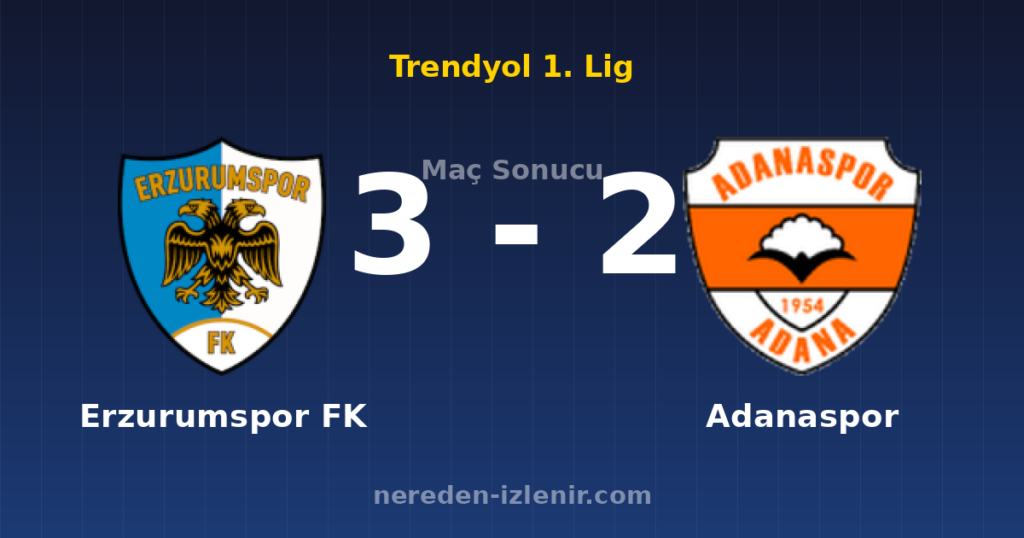 Erzurumspor FK 3-2 Adanaspor