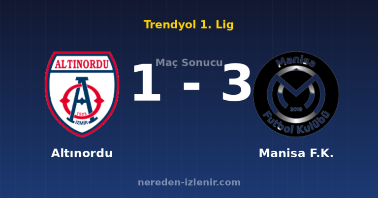 Altınordu 1-3 Manisa F.K.