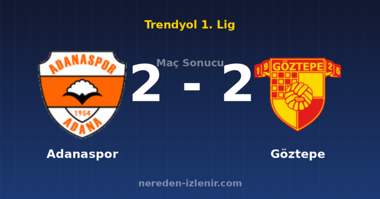Adanaspor 2-2 Göztepe