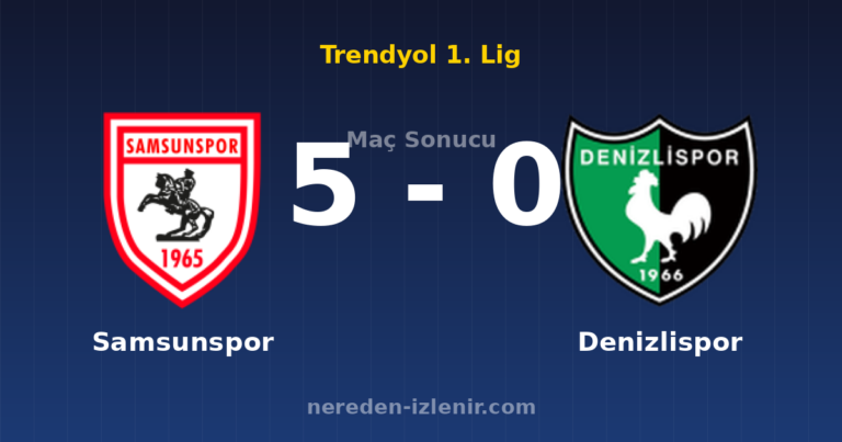 Samsunspor 5-0 Denizlispor