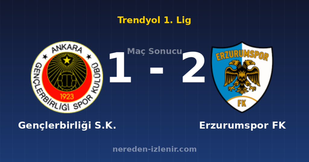 Gençlerbirliği S.K. 1-2 Erzurumspor FK